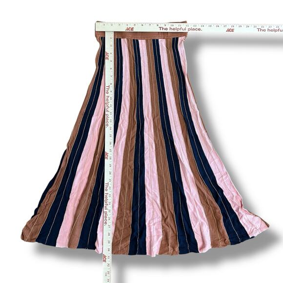 Foxiedox Striped Knit 2 Piece Set S Sweater + Maxi Skirt Festival Retro Boho Y2K - Picture 8 of 10